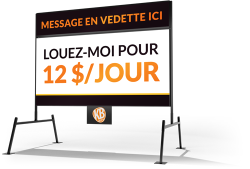 Signage & Wraps - Mobile Rental Signs - KB Geant FR